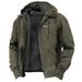 Hooded Fleece-Lined Jacket For Men – Relaxed Fit, Zippered Pockets, All-Day Comfort (S-5XL, Polyester Fill, Solid Colors)_viptrois.com