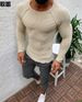 Loom Foreign Trade 2023 European And American Style Autumn Winter Fashion Men's Solid Color Knitted Slim Fit Handsome_viptrois.com