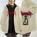 Dark Style Women's Hoodie Gothic Couple Demon Skull Harajuku Large Size Zipper Sweatshirt_viptrois.com
