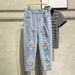 Men's Summer New Loose Versatile Ripped Design Straight Pants_viptrois.com