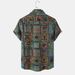 Men's Clothing Short Sleeve Ethnic Style Tribal Animal Print Shirt_viptrois.com