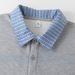 Men's Fake Two-Piece Sweatshirt – Contrast Collar Long Sleeve Pullover (Navy Blue & Light Heather Gray, S-XXXL)_viptrois.com