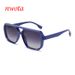 Aviator Double Sunglasses Square Frame End Sunglasses That Make Your Face Look Small And UV Proof Polarized Sunglasses_viptrois.com