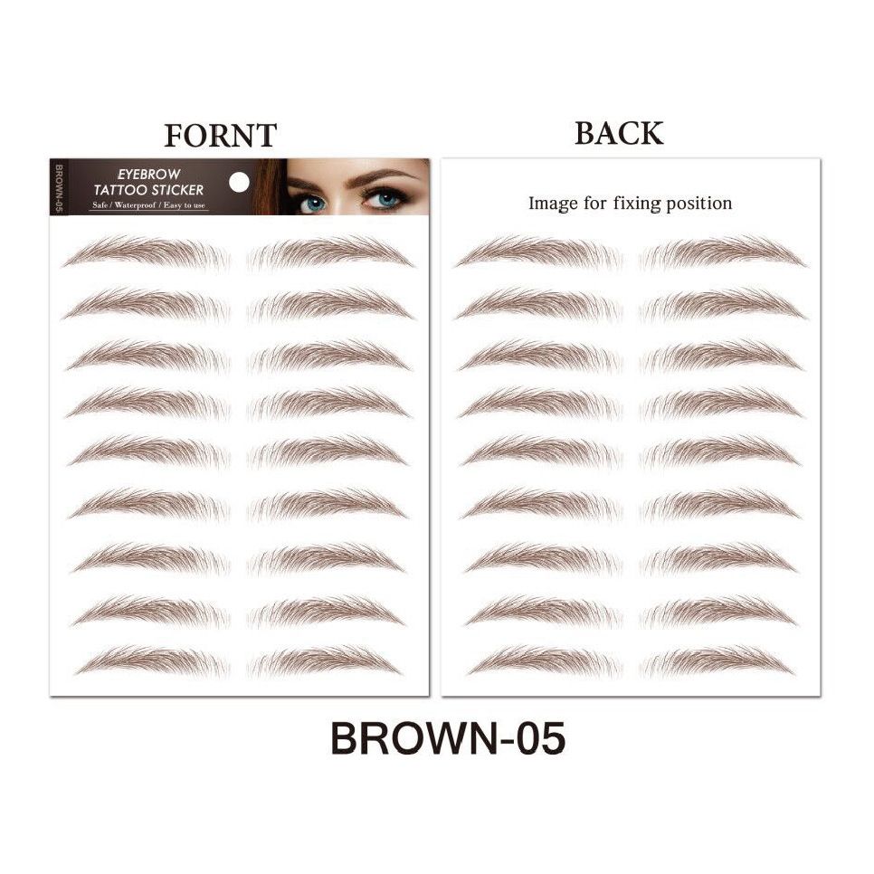 Eyebrow Stencils 6D Ecological Eyebrow Stickers 3D Eyebrow Tattoo Eyebrow Water Transfer Tattoo Stickers Waterproof Spot_viptrois.com