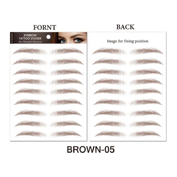Eyebrow Stencils 6D Ecological Eyebrow Stickers 3D Eyebrow Tattoo Eyebrow Water Transfer Tattoo Stickers Waterproof Spot_viptrois.com