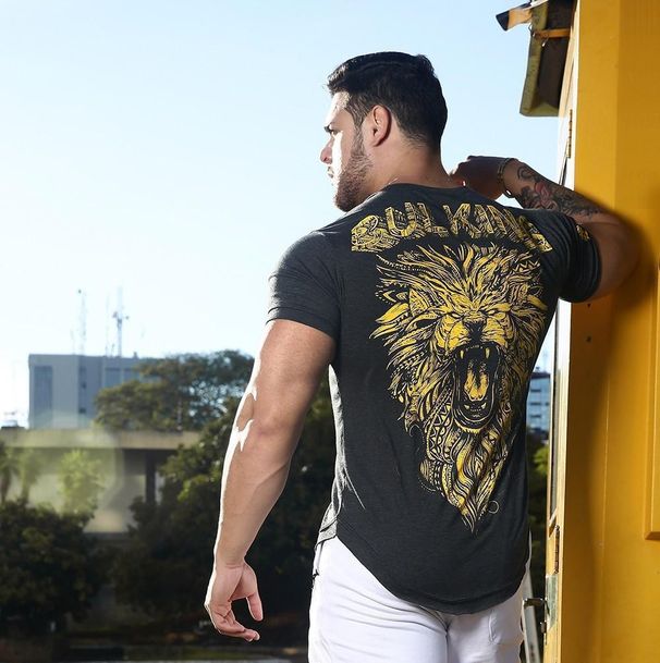 3D Printed Cool Trendy Short Sleeve For Men Animal Style Spring/Summer Men's Fitness Running T-shirt_viptrois.com