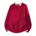 Jianheng Men's Long Sleeve Sweater Waffle Print Two Piece Set Color Blocking Soft Comfortable Fabric Street Style Slim Fit_viptrois.com