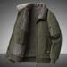 Warm Cotton Clothing Men's Lamb's Wool Jacket Autumn Winter Solid Color Fleece Workwear Plus Size Outdoor Travel Lapel Coat Men_viptrois.com