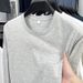 Spring And Autumn Pure T-Shi Sleeve 250g Xinjiang Long Staple Cotton Round Neck Oversized Drop Shoulder Men's Base_viptrois.com