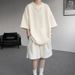 Men's Clothing New Texture Jacquard Short Sleeved T Shirt Men's Retro_viptrois.com