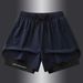 Men's Clothing Summer Exposure Double Layer Sports Men And Women Couple Shorts Running Live Broadcast Hot Selling_viptrois.com