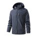 Men's Clothing Men's Waterproof Windproof Outdoor Jacket - Lightweight Fleece-Lined Winter Coat For Hiking, Camping & Daily Wear (Black, Navy, Olive)_viptrois.com