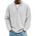Men's Slim Fit Ribbed Zip-Up Stand Collar Long Sleeve T-Shirt - Lightweight Stretch Polyester Casual Tee For Urban Lifestyle (Multiple Colors)_viptrois.com