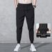 Männer Casual Hosen 2025 Sommer Trendy Einfarbig Eis Seide Kleine Füße Lose Fit Schnell Trocknend Jogginghose Elastische Hosen_viptrois.com