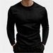 Men's Long Sleeve T-Shirt – Streetwear Style, Slim Fit, Polyester Blend, Breathable & Comfortable, Striped Casual Tee_viptrois.com