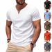 Men's Clothing Hot Selling V Neck Shirt Quick Drying Skin Friendly Loose Solid Color Short Sleeved T Shirt_viptrois.com