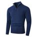 Men's Winter Fleece-Lined Zip-Up Turtleneck Sweater – Big & Tall Warm Knit Pullover, Long Sleeve Casual Comfort_viptrois.com