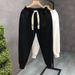 Men's Clothing Autumn sports sweatpants trend waffle loose nine-point cuff casual pants_viptrois.com