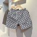 Men's And Women's Trendy Houndstooth Print Summer Shorts Casual Sophisticated Loose Fitting Five Point Pants_viptrois.com