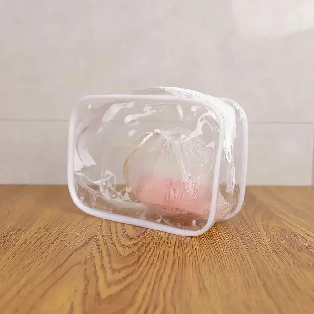 Transparent waterproof PVC small transparent makeup portable travel toilet cleaning organizer storage bag Y241023_viptrois.com