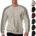 Men's Color Block Long Sleeve Sweatshirt - European Size, American Style, Lightweight & Comfortable, Round Neck Pullover For Casual Wear_viptrois.com