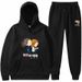2025 Comfort Grey Print Men's And Women's Hooded Sweater Set Fleece Hoodie Autumn And Winter Sportswear Yellow_viptrois.com