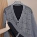 Men’s Fleece-Lined Knit Cardigan – Warm Winter Coat For Middle-Aged & Elderly (Light Gray/Dark Gray/Khaki/Blue, L-3XL)_viptrois.com