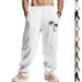 Men's Clothing Men's Linen Trousers Loose Wide Leg Breathable Casual Beach Coconut Tree Print Hot Selling For Formal & Casual_viptrois.com
