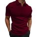 Men's Slim-Fit V-Neck Polo Shirt – Breathable & Wrinkle-Resistant Casual Tee (White/Black/Navy/More) – S-3XL_viptrois.com