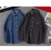 Light Ripe Style Spring And Autumn Clothes Top Korean Loose Long-sleeved Shirt Men's Trend Washed Denim Shirt_viptrois.com
