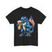Beer Drinking T-Shirt Mens Womens Tees Top | Funny Beer T-Shirt Mens Womens Tees Top T-REX Dinosaur Holding Flag_viptrois.com