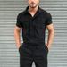 2024 new men's cargo romper casual romper suit Europe and the United States belted romper_viptrois.com
