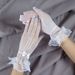 Unisex Thin mesh gloves women hollow fashion sexy black stretch lace gloves lace performance_viptrois.com