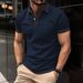 Men's Clothing Size Summer Men's Casual Lapel Line Short Sleeved T Shirt Polo Shirt_viptrois.com