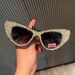 2025 Big Cat Eye Bling Diamond Sunglasses European And American Trendy Party Stage Luxury Large Frame Sunglasses Cross Border_viptrois.com