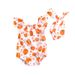 Baby clothes newborn baby one-piece clothes summer baby girl printing fly-sleeved coat super cute one-piece crawling clothes hair accessories 2 sets_viptrois.com