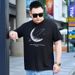 Large Size Men's Spring And Summer New Short-sleeved T-shirt Men's Black Thin Elastic Casual V-neck T-shirt Men's Middle-aged And Young Clothes_viptrois.com