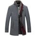 Men's Clothing Middle Aged Thick Lapel Suit Collar Woolen Coat Jacket Medium And Long Overcoats_viptrois.com