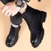 European Warm Series 2025 New High-top Thick-soled British Style Trendy Martin Men's Warm Fleece-lined Work Boots_viptrois.com