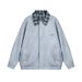 Autumn Winter American Style Loose Melad Plaid Patchwork Jacket Unisex Street Versatile Leather Coat Trendy_viptrois.com