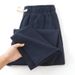 Men's Clothing Navy Blue Twill Cotton Sweatpants Men 300g Heavy Loose Straight Sports Casual Pants Men's Versatile New Spring And Autumn_viptrois.com