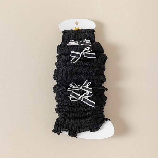 Children's Bow Socks Long Tube Calf Socks Leg Warm Lolita Pile Socks_viptrois.com
