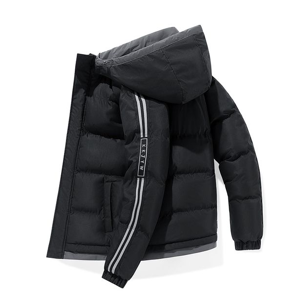Men's Streetwear Puffer Jacket – Thickened Hooded Winter Coat With Side Stripes (M-5XL) | Trendy Oversized Fit For High School & College Fashion_viptrois.com