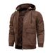 Men’s Winter Bomber Jacket – Thickened PU Leather Motorcycle Coat (S-4XL, Black/Dark Brown, Windproof & Water-Resistant)_viptrois.com