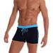 Men's Clothing New Men's Swimming Trunks Comfortable Breathable Sports Nylon Plain Boxer Briefs Fashionable Lace Up Swimming Trunks_viptrois.com