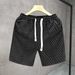 Men's Clothing Diagonal Striped Shorts Casual Pants Loose Sports Shorts Summer Breathable Outer Wear Beach Pants_viptrois.com