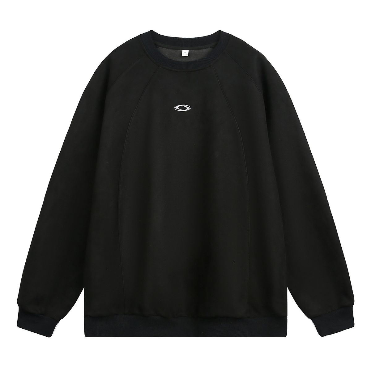 Split Structure Heavy Suede Round Neck Sweatshirt Men's Autumn Style Contrast Color Embroidery Pullover Trendy Brand Top Jacket_viptrois.com