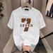 Men's Clothing Short Sleeved Ins Pure Cotton Summer New Men's Printed T Shirt Trendy Men And Women All Match Round Neck T Shirt Men_viptrois.com