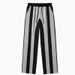 "Men's Winter White Striped Print Joggers - Loose Fit Straight Leg Sweatpants With Stylish Design, Unisex Casual Pants_viptrois.com