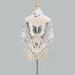 New Tassel Triangle Scarf Solid Color Hollow Lace Butterfly Embroidery Triangle Shawl Scarf For Women_viptrois.com